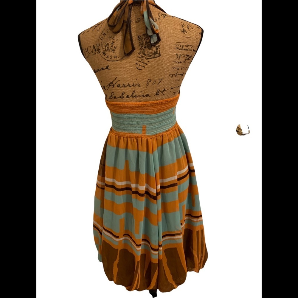 Womens Multicolored,Patchwork Double Zero Halter … - image 2